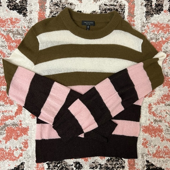RAG & BONE color block striped sweater. - Picture 3 of 6